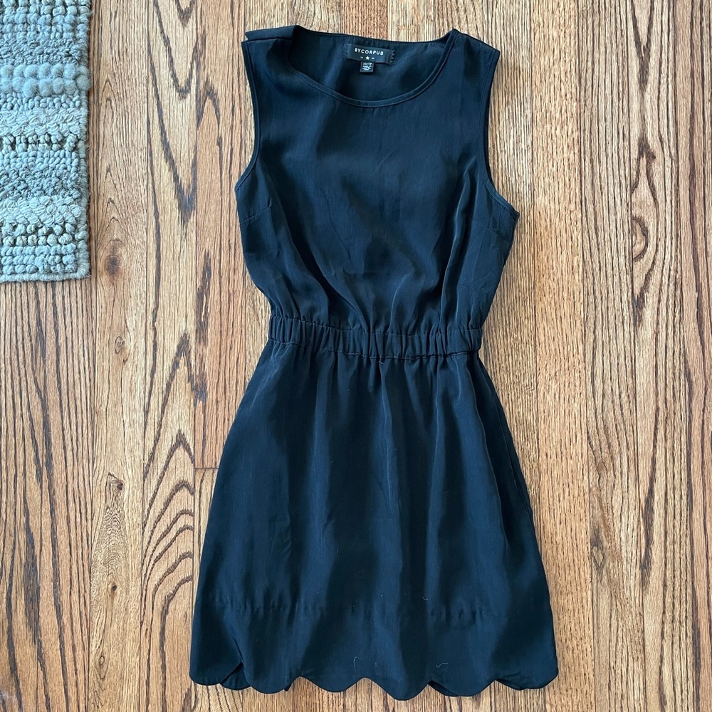 Urban Outfitters Silky Scallop Hem Dress